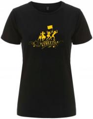 Zum tailliertes Fairtrade T-Shirt "Reclaim the Streets" für 18,10 € gehen.