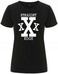 Zum/zur  tailliertes Fairtrade T-Shirt "Straight Edge" für 18,10 € gehen.