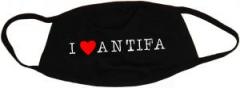 Zur Mundmaske "I love Antifa" für 6,50 € gehen.