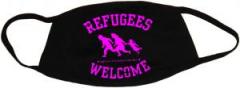 Zur Mundmaske "Refugees welcome (pink)" für 6,50 € gehen.