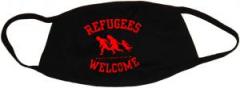 Zur Mundmaske "Refugees welcome (rot)" für 6,50 € gehen.