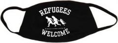 Zur Mundmaske "Refugees welcome (weiß)" für 6,50 € gehen.