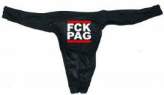 Zum Herren Stringtanga "FCK PAG" für 15,00 € gehen.