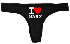 Zum Frauen Stringtanga "I love Marx" für 15,00 € gehen.