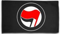 Zur Fahne / Flagge (ca. 150x100cm) "Antifa Logo (rot/schwarz, ohne Schrift)" für 20,00 € gehen.