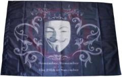 Zur Fahne / Flagge (ca. 150x100cm) "Guy Fawkes Vendetta" für 16,10 € gehen.