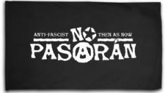 Zur Fahne / Flagge (ca. 150x100cm) "No Pasaran - Anti-Fascist Then As Now" für 18,00 € gehen.
