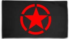 Zur Fahne / Flagge (ca. 150x100cm) "Roter Stern im Kreis (red star)" für 25,00 € gehen.