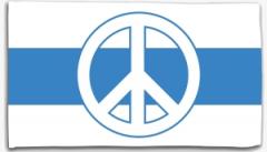 Zur Fahne / Flagge (ca. 150x100cm) "Russische Antikriegsfahne mit Peacezeichen (weiß/blau/weiß)" für 20,00 € gehen.