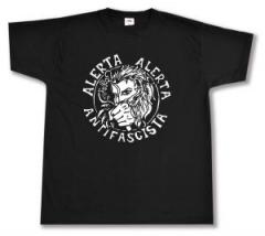 Zum T-Shirt "Alerta Alerta Antifascista" für 13,12 € gehen.