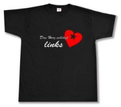 Zum T-Shirt "Das Herz schlägt links" für 15,00 € gehen.