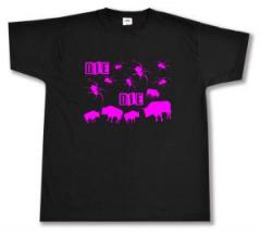 Zum T-Shirt "Die spinnen die Bullen (pink)" für 13,12 € gehen.