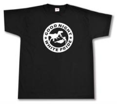 Zum T-Shirt "Good night white pride - Dinosaurier" für 13,12 € gehen.