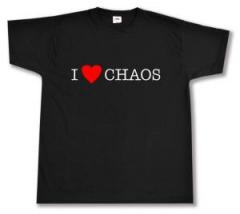 Zum T-Shirt "I love Chaos" für 15,00 € gehen.