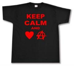 Zum T-Shirt "Keep calm and love anarchy" für 13,12 € gehen.