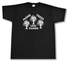 Zum T-Shirt "More Trees - Less Paper" für 15,00 € gehen.