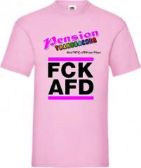 Zum/zur  T-Shirt "Pension Transbacher FCK AFD" für 15,00 € gehen.