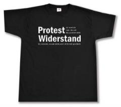 Zum T-Shirt "Protest ist, wenn ich sage, das und das passt mir nicht. Widerstand ist, wenn das, was mir nicht passt, nicht mehr geschieht." für 15,00 € gehen.