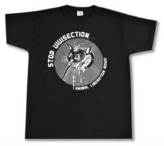 Zum T-Shirt "Stop Vivisection! Animal Liberation Now!!!" für 13,12 € gehen.