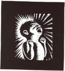 Zum Aufnäher "Eric Drooker: Screaming Infant" für 1,50 € gehen.