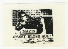 Zum Aufnäher "Nazis, passt bloss auf!" für 1,61 € gehen.