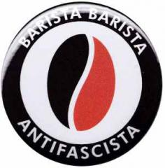Zum 50mm Button "Barista Barista Antifascista (Bohne)" für 1,20 € gehen.