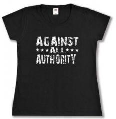 Zum tailliertes T-Shirt "Against All Authority" für 14,00 € gehen.