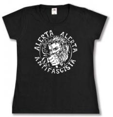 Zum tailliertes T-Shirt "Alerta Alerta Antifascista" für 14,00 € gehen.