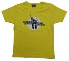 Zum tailliertes T-Shirt "All Power to the people - then, now and forever" für 14,13 € gehen.