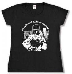 Zum tailliertes T-Shirt "Animal Liberation (Hund)" für 14,00 € gehen.