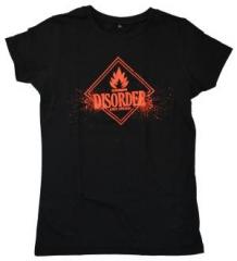 Zum tailliertes T-Shirt "Disorder - Always Antifascist" für 16,00 € gehen.