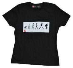 Zum tailliertes T-Shirt "Evolution" für 14,13 € gehen.