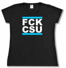 Zum tailliertes T-Shirt "FCK CSU" für 14,00 € gehen.