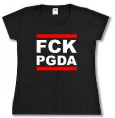 Zum tailliertes T-Shirt "FCK PGDA" für 14,00 € gehen.