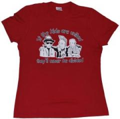 Zum tailliertes T-Shirt "If the kids are united" für 14,00 € gehen.