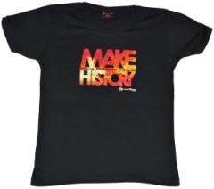 Zum tailliertes T-Shirt "Make History" für 17,00 € gehen.