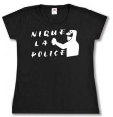 Zum tailliertes T-Shirt "Nique la police" für 14,00 € gehen.