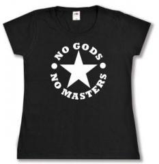 Zum tailliertes T-Shirt "No Gods No Masters" für 14,00 € gehen.