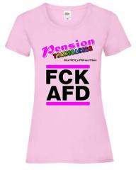Zum/zur  tailliertes T-Shirt "Pension Transbacher FCK AFD" für 15,00 € gehen.