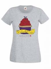 Zum tailliertes T-Shirt "Riots not diets Muffin grau Linksjugend" für 16,00 € gehen.