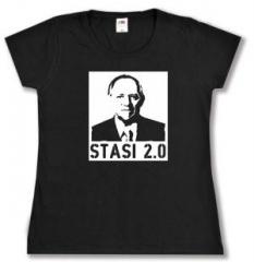Zum tailliertes T-Shirt "Stasi 2.0" für 14,00 € gehen.