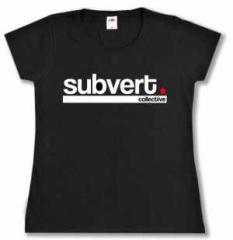 Zum tailliertes T-Shirt "Subvert Collective" für 16,00 € gehen.