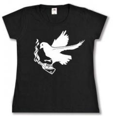 Zum tailliertes T-Shirt "Taube mit Molli" für 14,00 € gehen.
