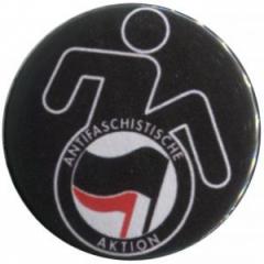 Zum 25mm Button "RollifahrerIn Antifaschistische Aktion (schwarz/rot)" für 0,80 € gehen.