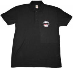 Zum Polo-Shirt "Antifascist Action (schwarz/rot)" für 16,10 € gehen.