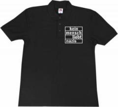 Zum Polo-Shirt "kein mensch liebt nazis" für 16,00 € gehen.