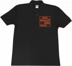 Zum Polo-Shirt "kein mensch liebt nazis (orange)" für 16,00 € gehen.