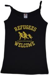 Zum Trägershirt "Refugees welcome" für 15,00 € gehen.