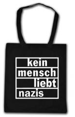Zur Baumwoll-Tragetasche "kein mensch liebt nazis" für 8,00 € gehen.