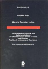 Zum Buch "Wie die Rechten reden" von Siegfried Jäger für 7,80 € gehen.